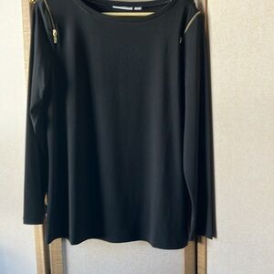 FINAL MARKDOWN Susan Graver unique Black Blouse medium